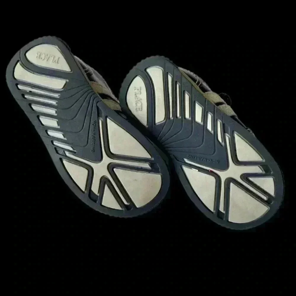 ADORABLE - The Children’s Place - trendy black shoes with velcro ties/straps